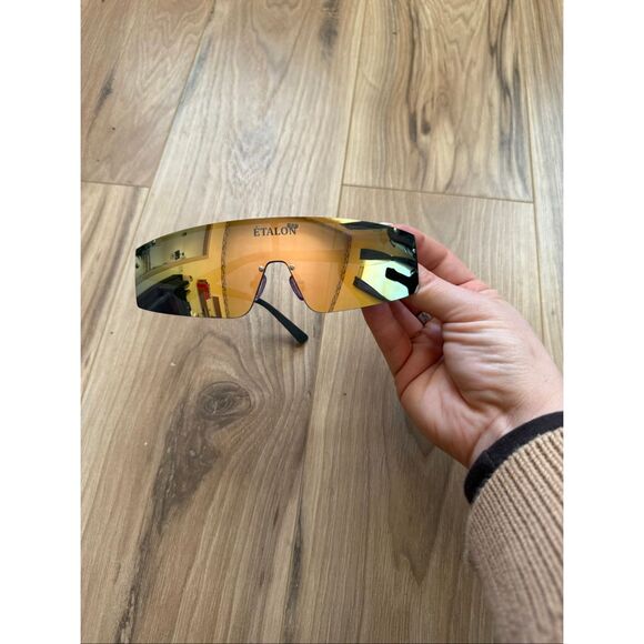 ÉTALON BY STEVE CANAR Men’s Stainless Steel Sport Sunglasses Liquid Gold - Picture 4 of 10